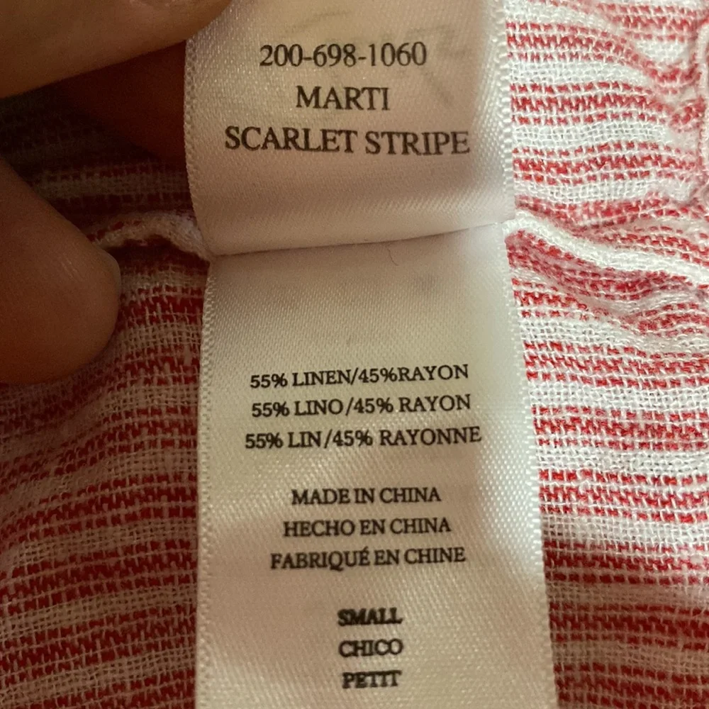 Rails Marti Scarlet Stripe Top Size S - Picture 6 of 9